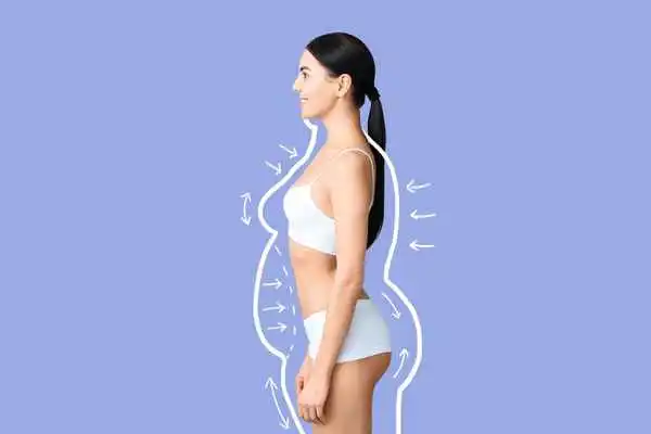 image of woman experiencing fat reduction treatment Leicestershire
