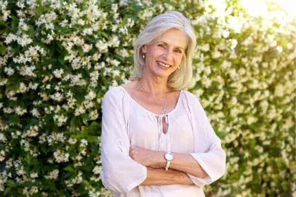 Older woman happy with urinary incontinence treatment Leicestershire