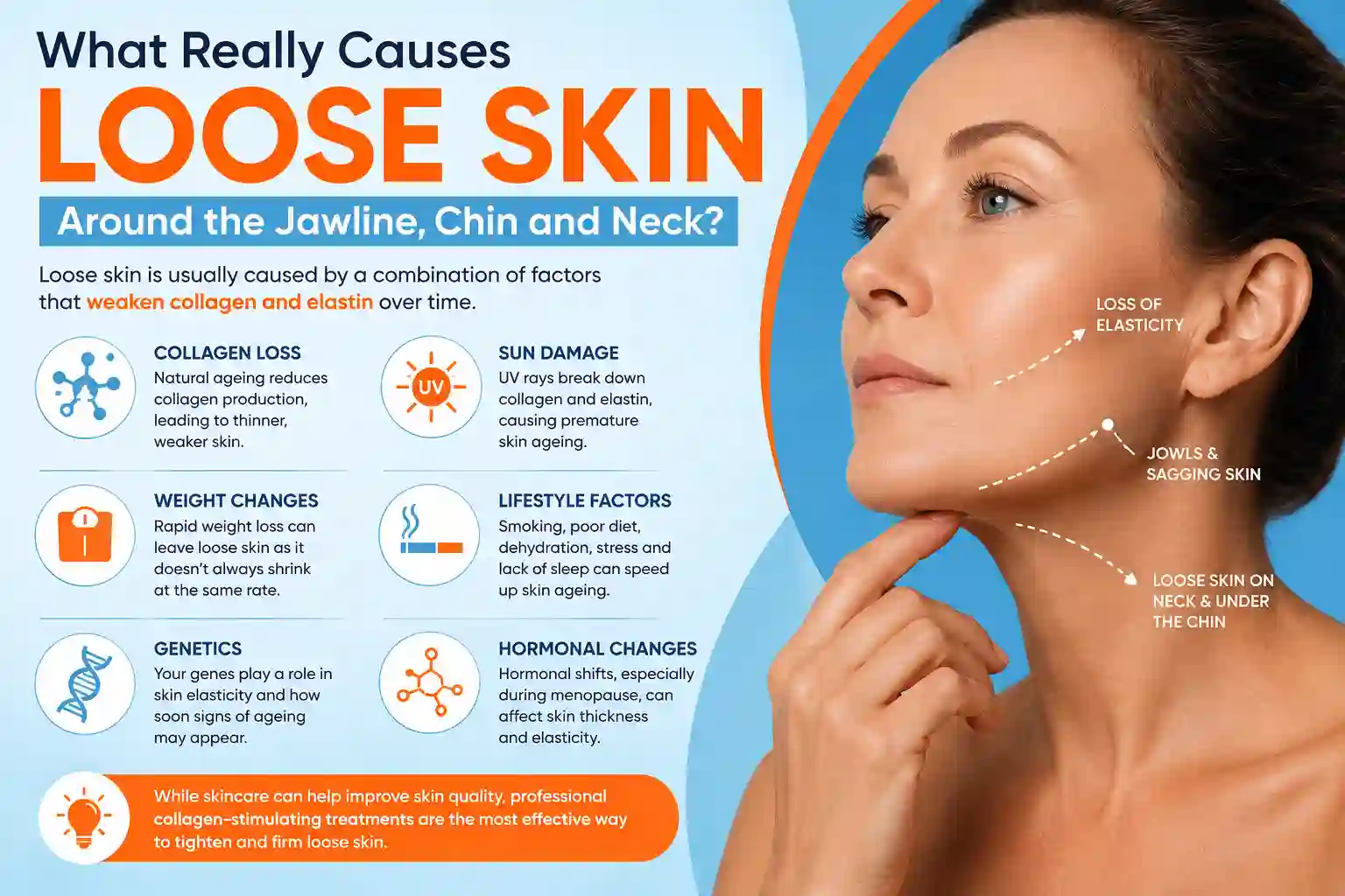 What Really Causes Loose Skin Around the Jawline, Chin and Neck Leicestershire?